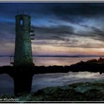 Ballycurrin Lighthouse at night :: Photograph by John McHugh